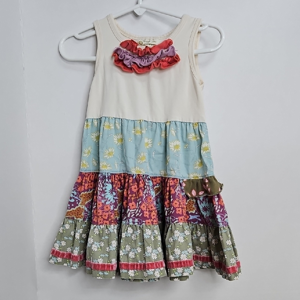 Matilda Jane Patchwork Floral Tank Sleeve Dress Sz 18m